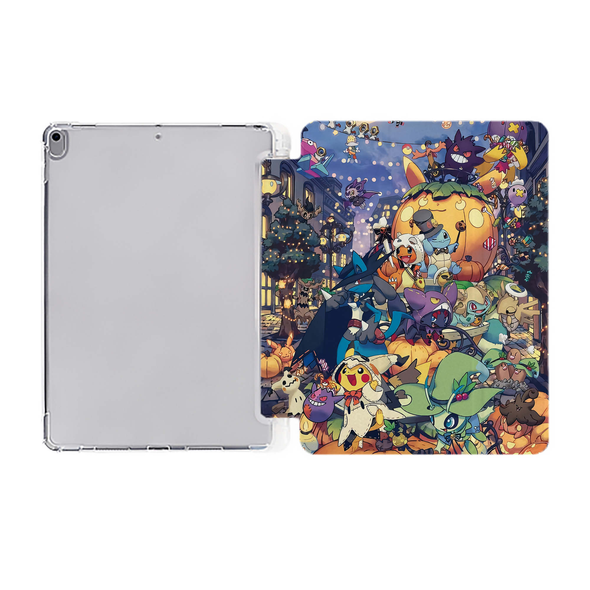 （画像用） ポケットモンスター Pokémon IPad ケース ペン収納付き 三つ折りスタンド PUレザー×シリコン 対応機種9.5/10.5/10.9インチ